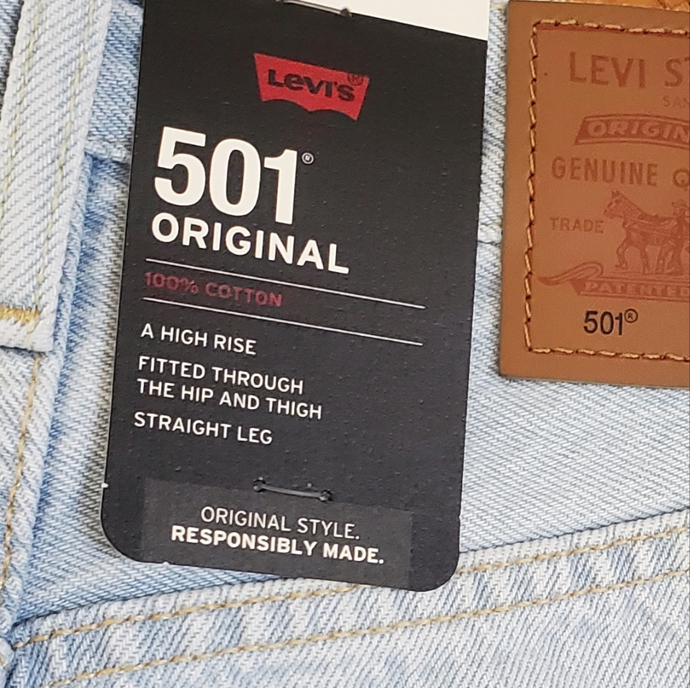 Levi’s Premium 501 Jeans Straight Ligh Blue Size 28 - Picture 16 of 16